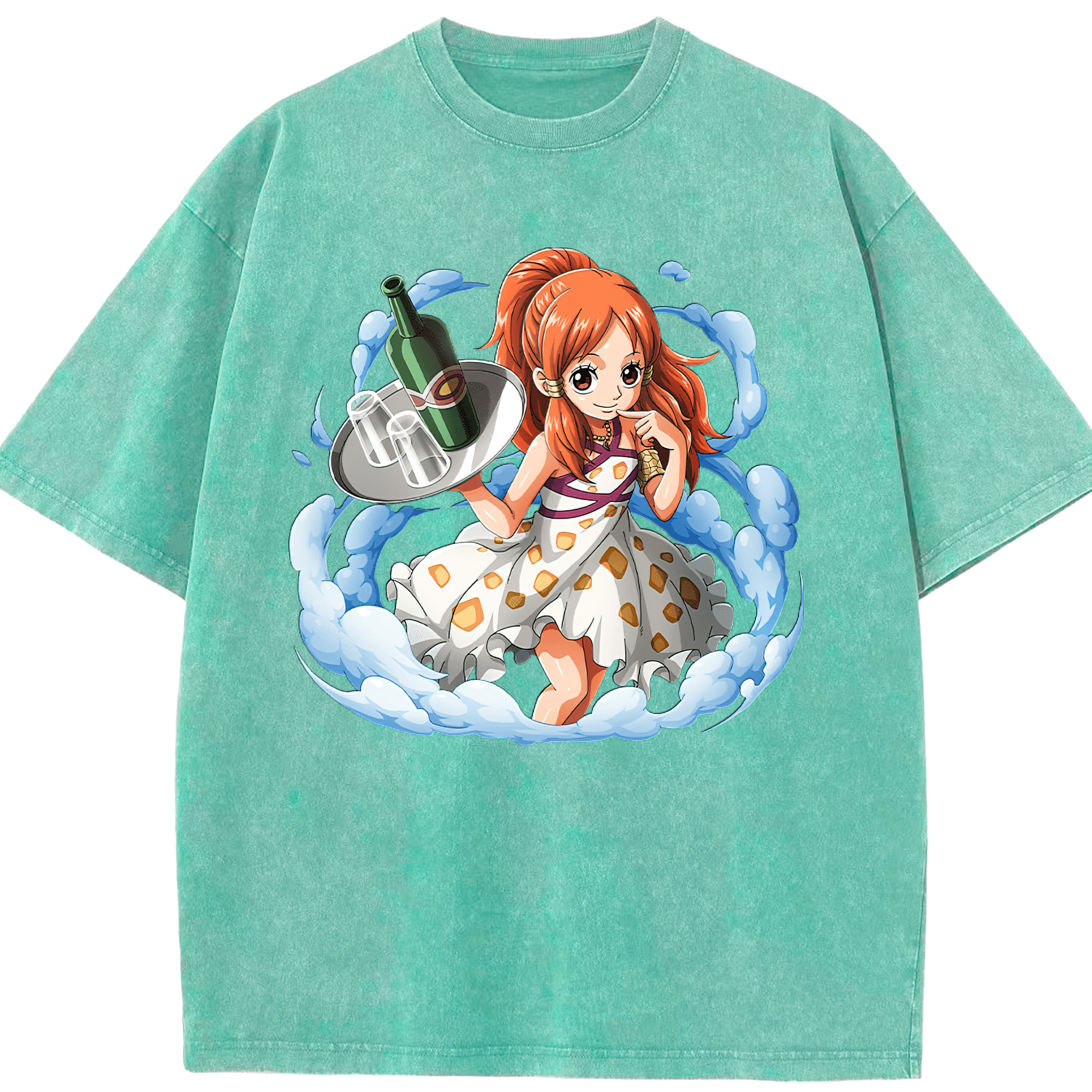 ワンピース ナミ ONE PIECE Nami 綿100% ヴィンテージ風 半袖Tシャツ（フロントプリント）